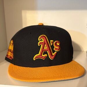 New Era Black and Gold A's Cap